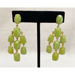 Stella and Dot green chandelier earrings